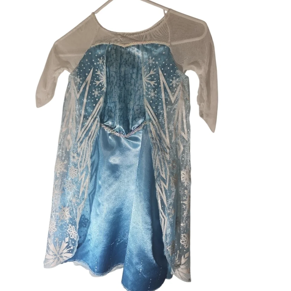 Disney Frozen Ice Queen Costume Blue White Disney Fantasy Costume Kids 4-6X